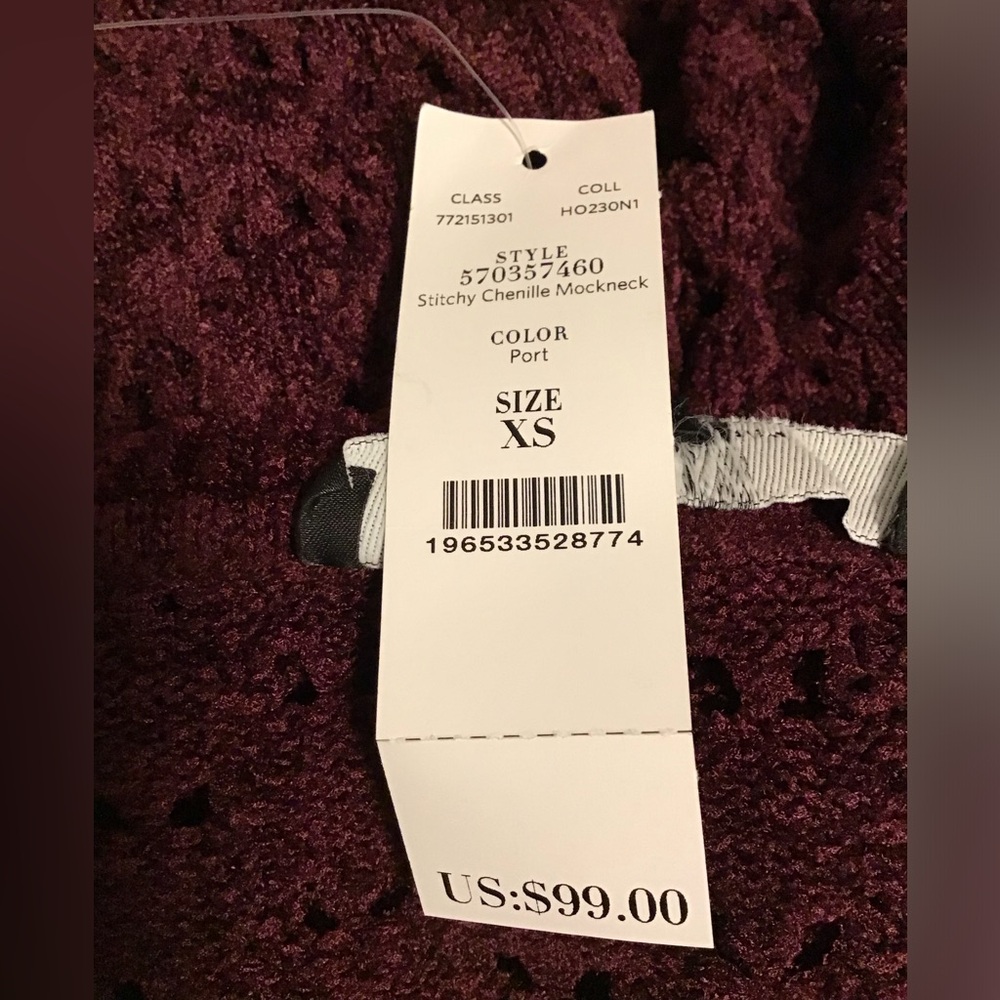 NWT!! White House Black Market Deep Burgundy Turtleneck Sweater - Picture 6 of 7